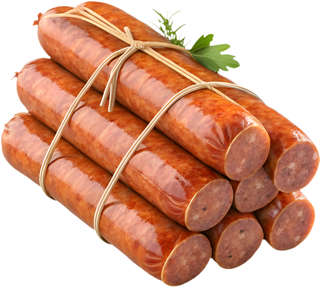 Traditional Chinese sausage clipart with authentic culinary design. . png