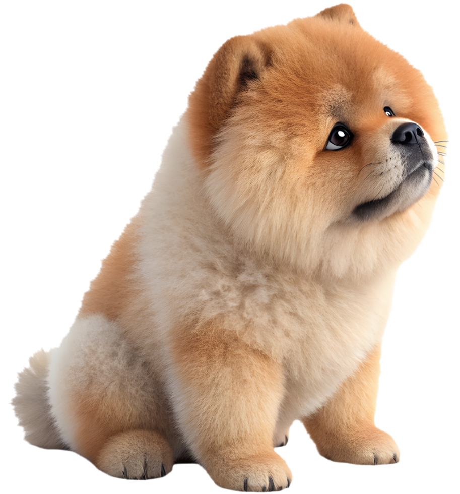 Adorable Chow Chow clipart with fluffy fur and personality. . png