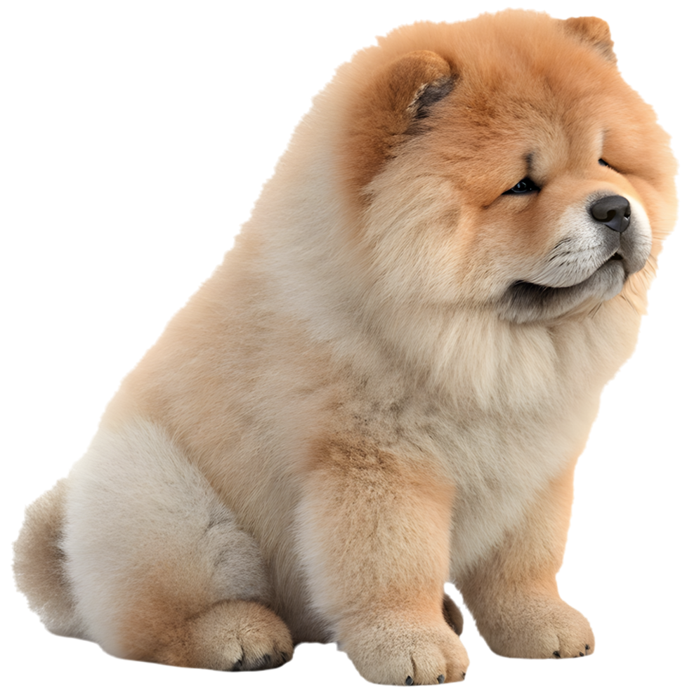 Playful Chow Chow clipart showcasing fluffy fur and charm. . png