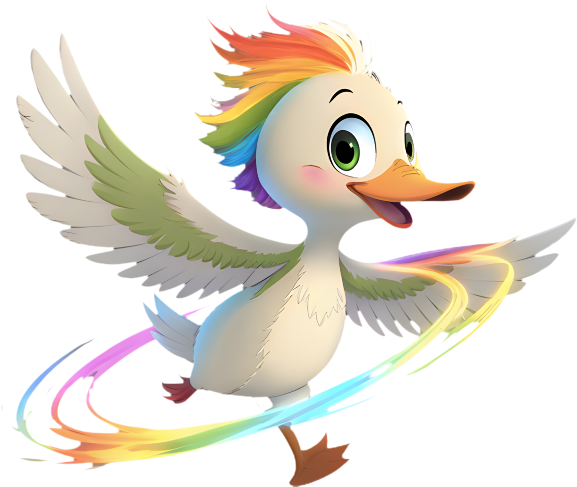 Adorable duckling clipart featuring bright, happy cartoon designs. . png
