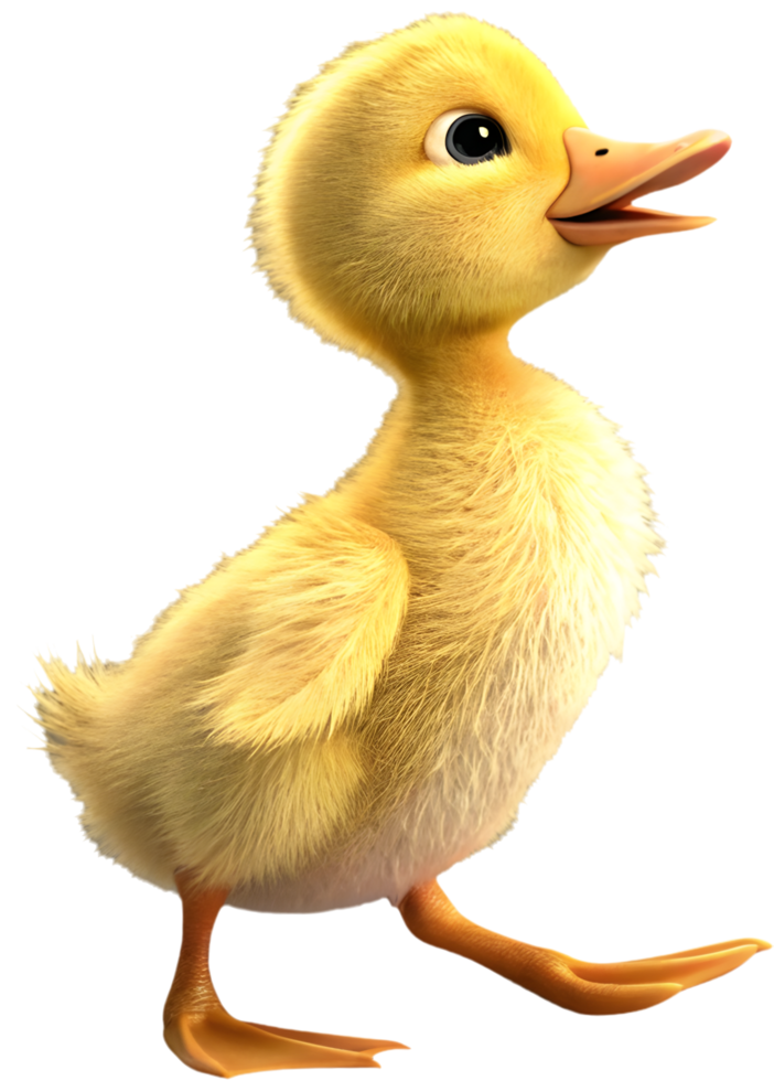 Bright cartoon duckling clipart with cute and happy expressions. . png
