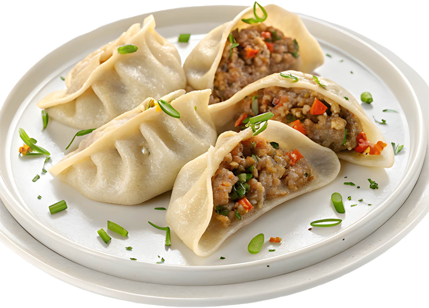 Vibrant dumpling clipart ideal for creative culinary projects. . png