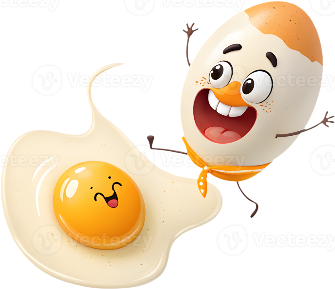 Fun cartoon egg clipart perfect for character designs. . png