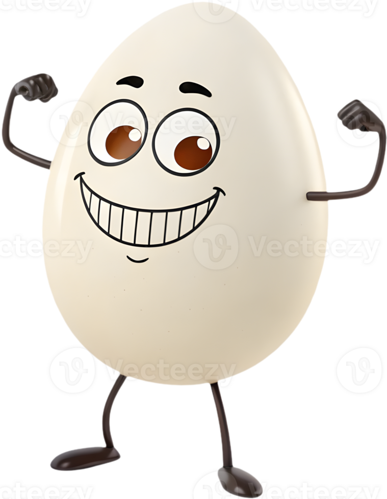 Fun and cute cartoon egg clipart for designs. . png