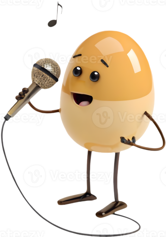 Playful and cute cartoon egg clipart for designs. . png
