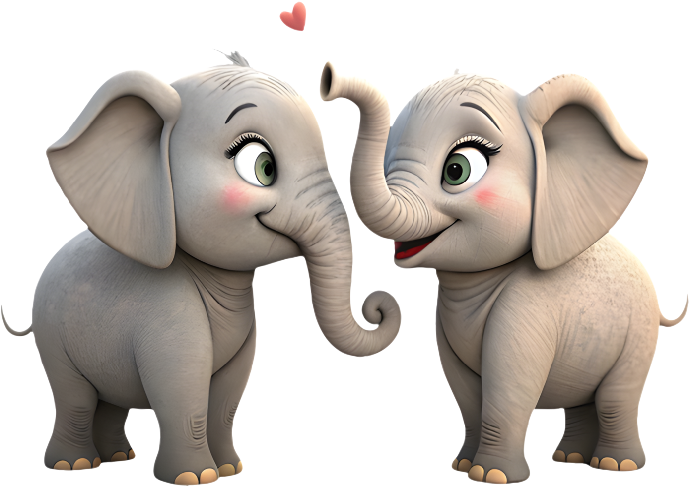 Sweet elephant couple clipart for friendship and companionship. . png