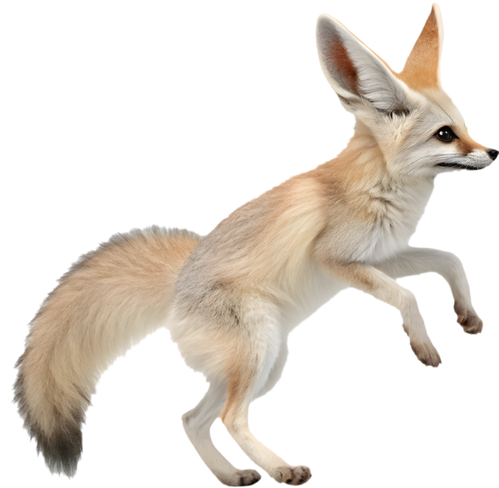 Cute Fennec Foxes cartoon clipart for joyful themes. . png
