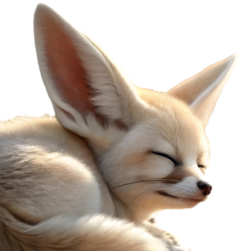 Charming Fennec Foxes cartoon clipart for fun projects. . png