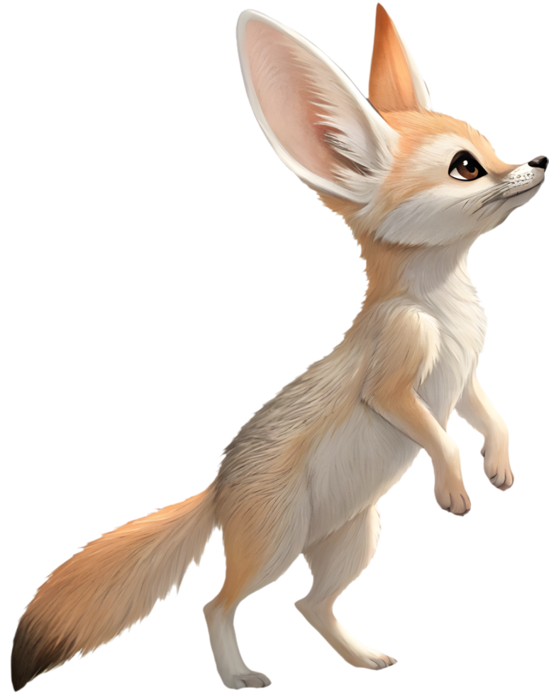 Fennec Foxes cartoon clipart for lively animal illustrations. . png