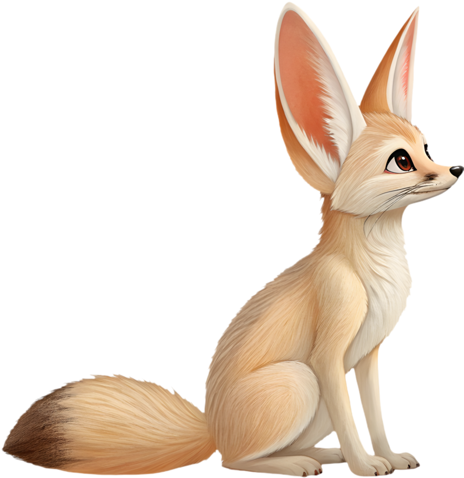 Cute Fennec Foxes cartoon clipart for cheerful illustrations. . png