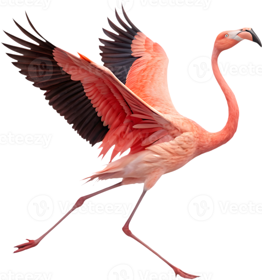 Fun cartoon flamingo bird clipart for vacation designs. . png