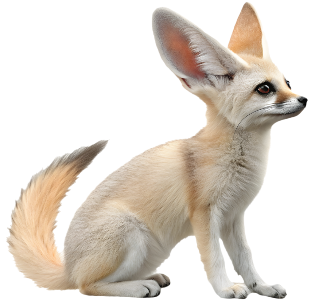 Playful Fennec Foxes cartoon clipart ideal for kids. . png