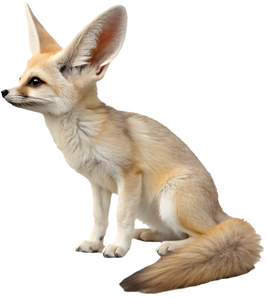 Charming Fennec Foxes cartoon clipart for fun projects. . png