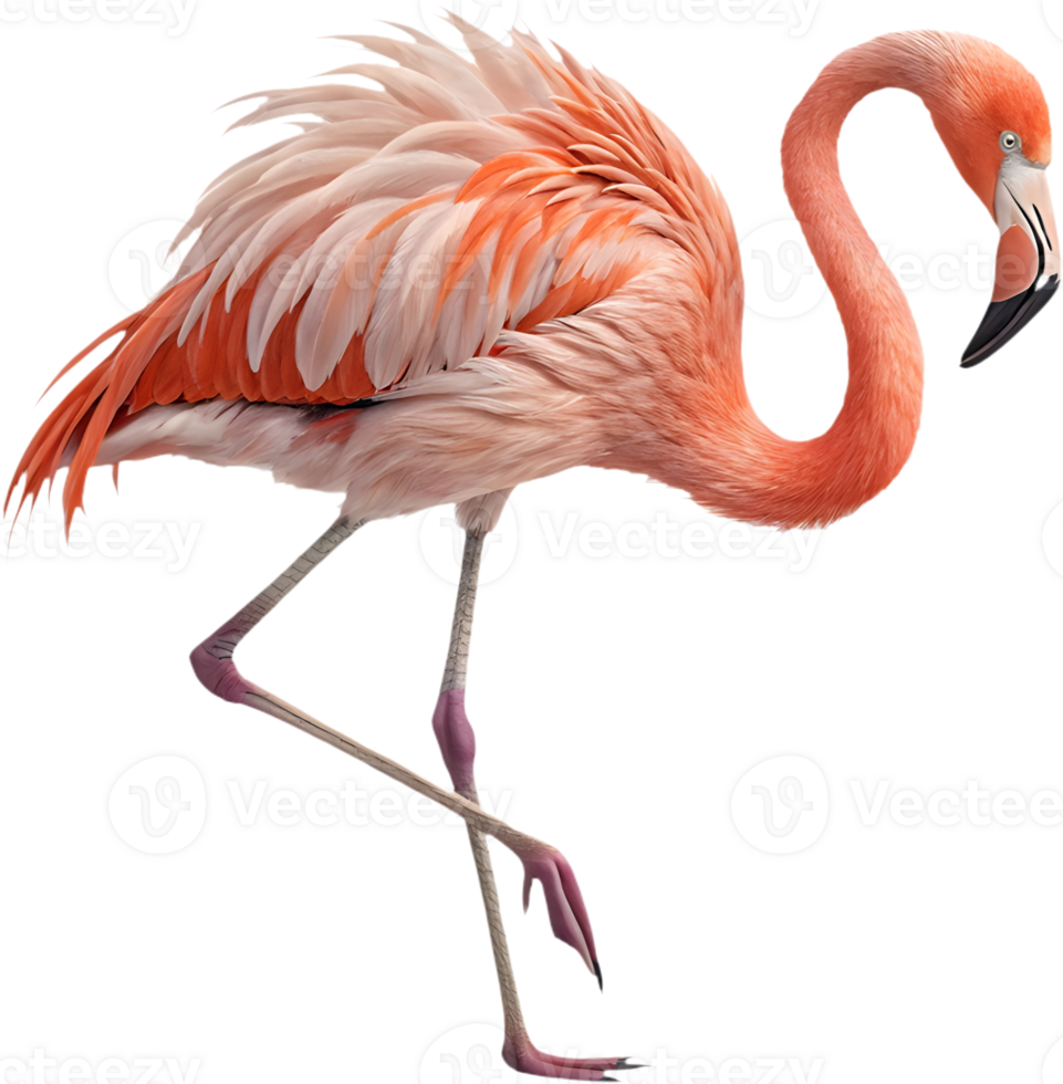 Adorable flamingo bird clipart for sunny tropical themes. . png