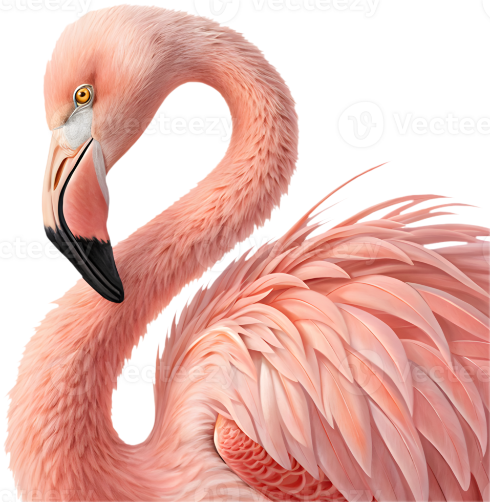 Tropical flamingo bird clipart for lively design projects. . png