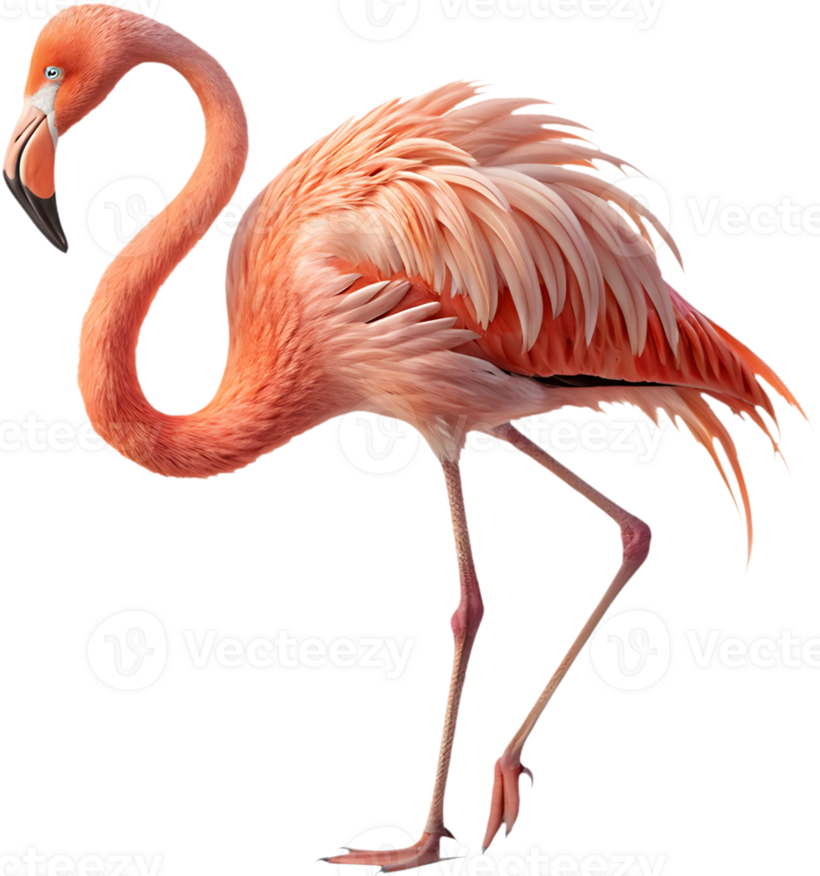 Vibrant flamingo bird clipart for lively summer projects. . png