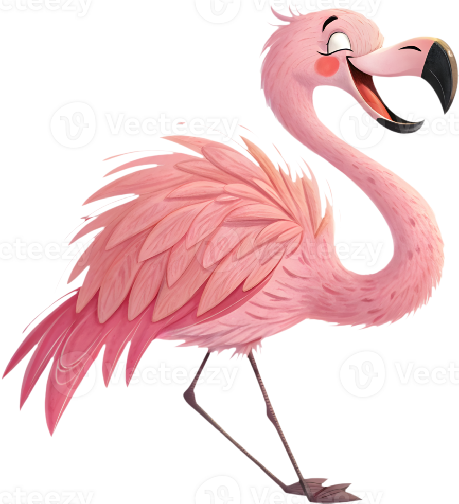Adorable flamingo bird clipart for lively tropical designs. . png