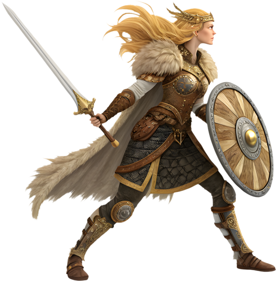 Elegant Freyja, Goddess of Love clipart for designers. . png