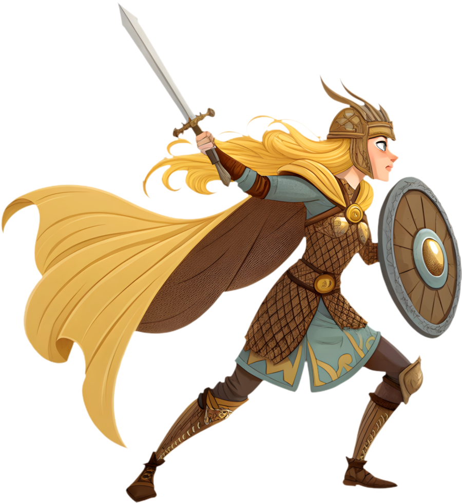Norse Goddess Freyja clipart for magical, mythological designs. . png