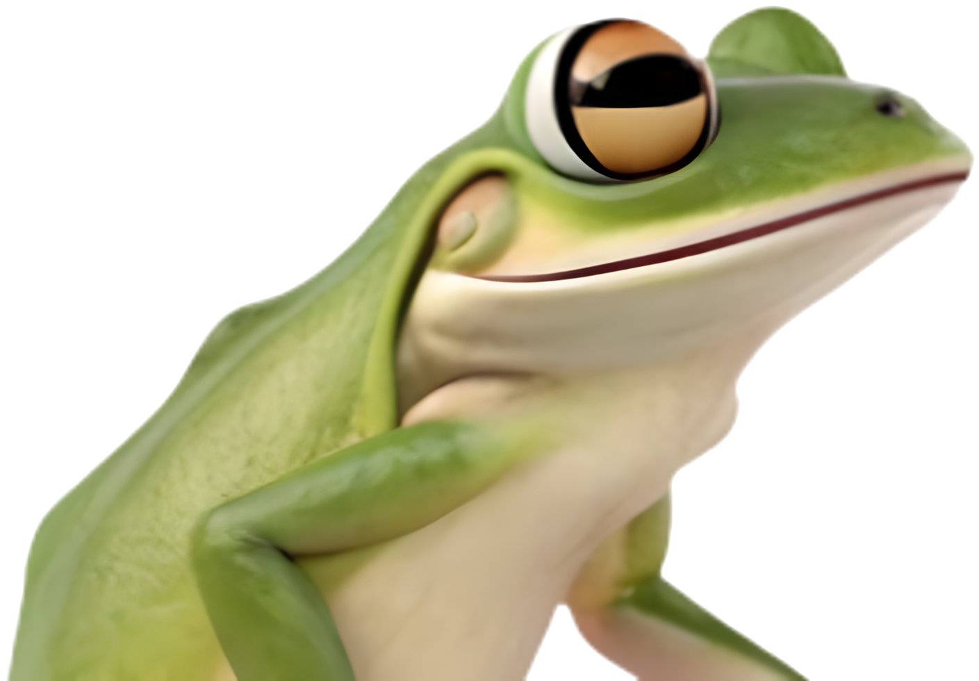 Cheerful cartoon frog clipart for creative design themes. . png