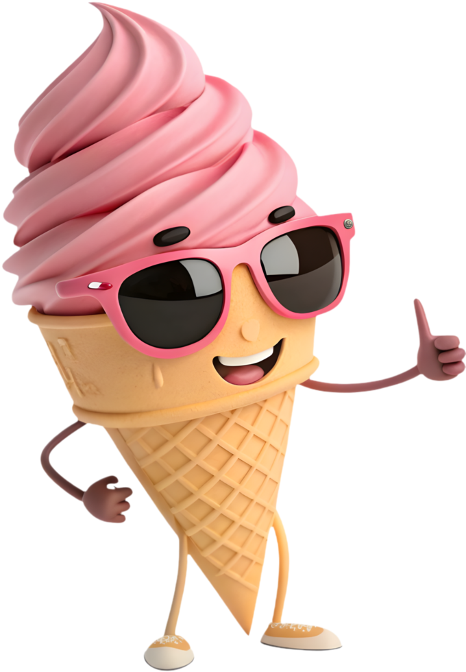 Cute Ice Cream Clipart Perfect for Fun Visuals. . png