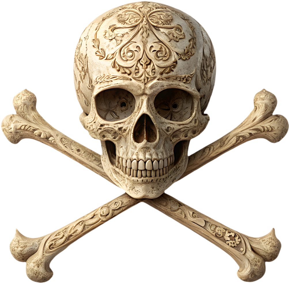 Nautical Pirate Themed Artwork Using Skull Clipart Designs. . png