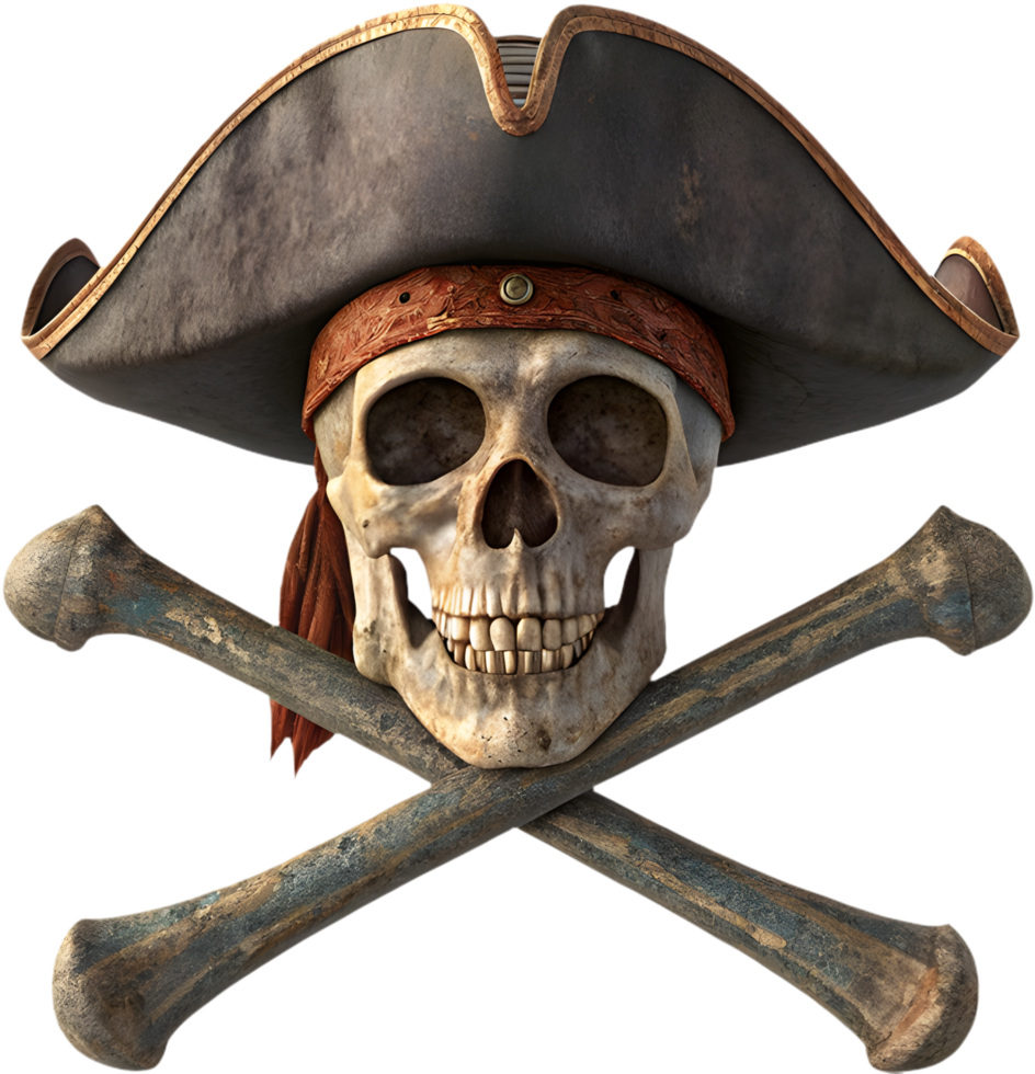 Unique Jolly Roger Skull Clipart for Pirate Projects. . png