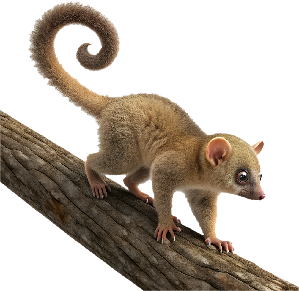 Adorable Tropical Wildlife Kinkajou Clipart for Creative Artwork. . png