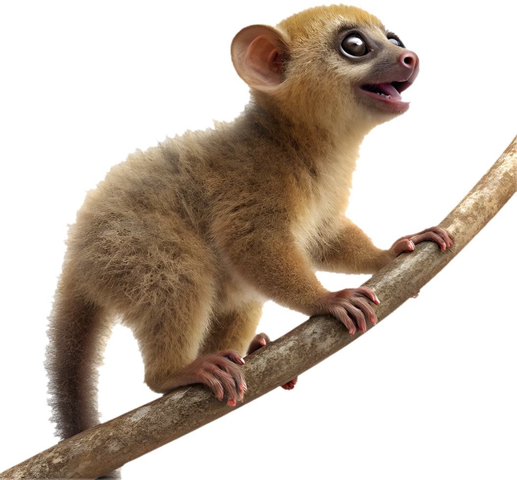 Vibrant Rainforest Kinkajou Clipart for Jungle Design Creativity. . png