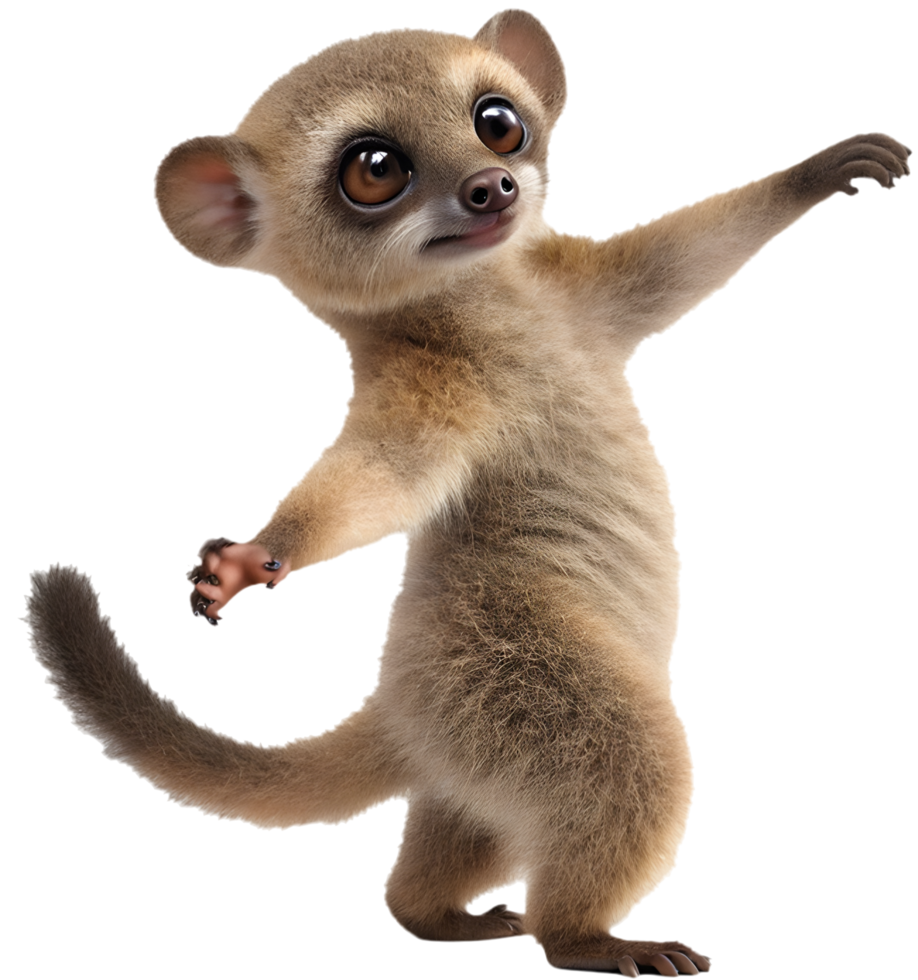 Cute Rainforest Kinkajou Clipart for Jungle Artwork Projects. . png
