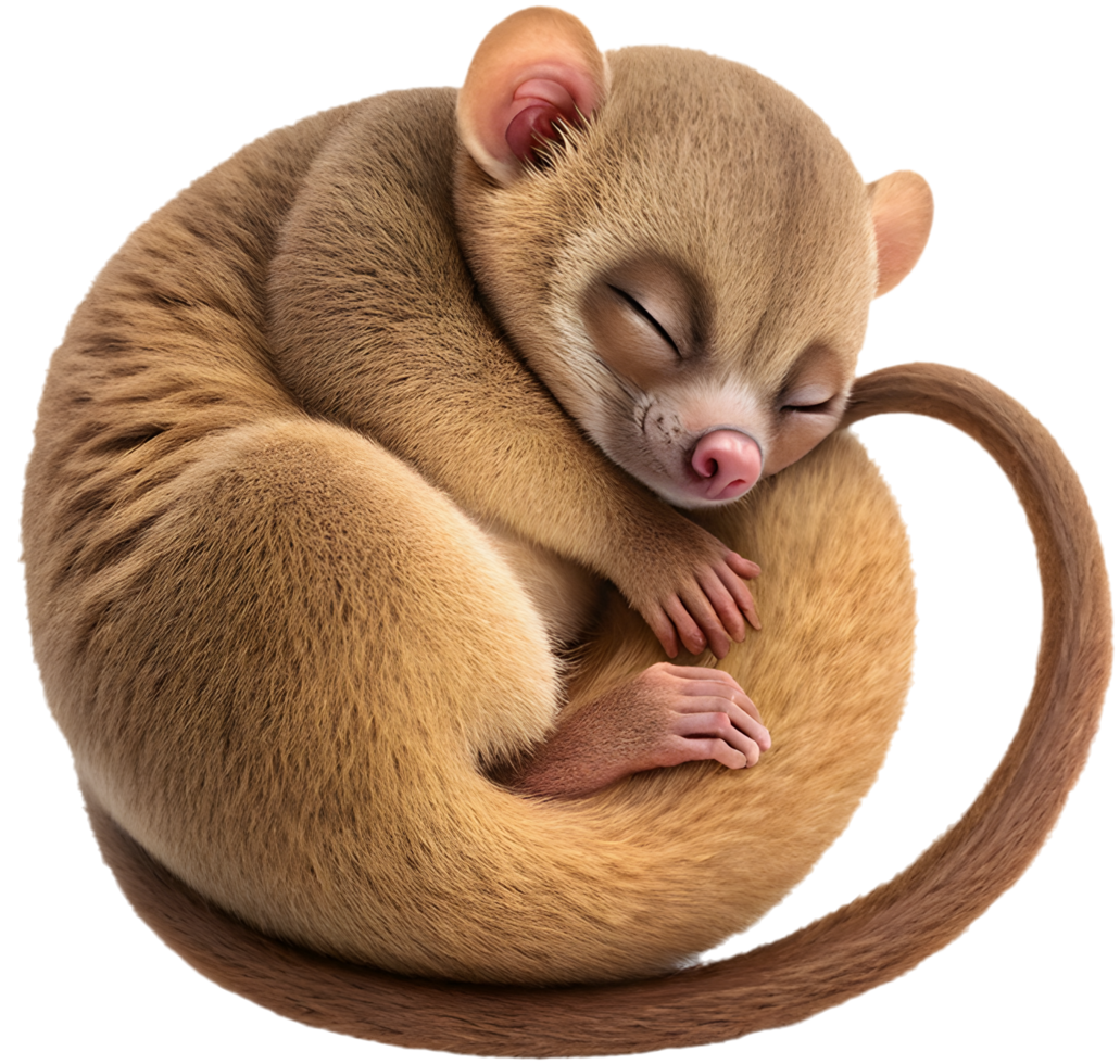 Tropical Themed Kinkajou Clipart for Colorful Creative Projects. . png