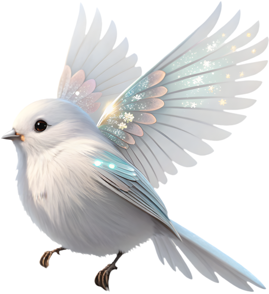 Cute Long-Tailed Tit Bird Clipart for Creative Projects. . png