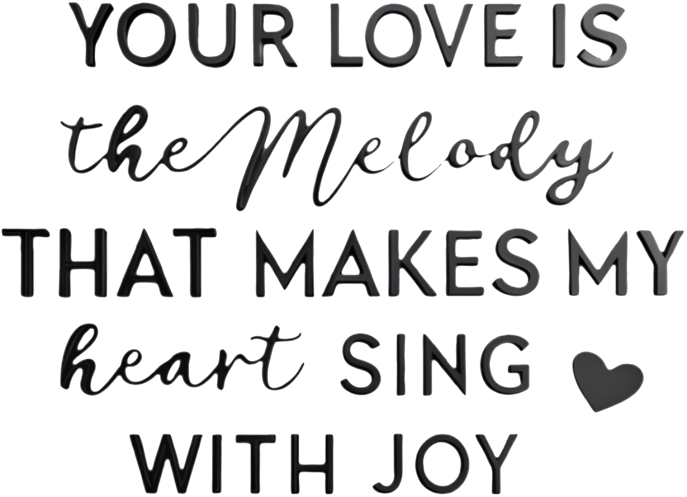 Express Love with Beautiful Heartfelt Messages in Clipart. . png
