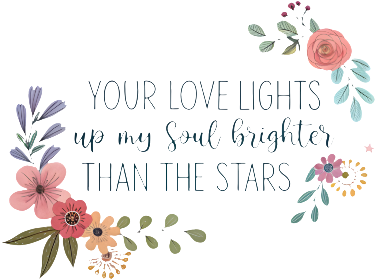 Share the Love with Beautiful Heartfelt Message Clipart. . png