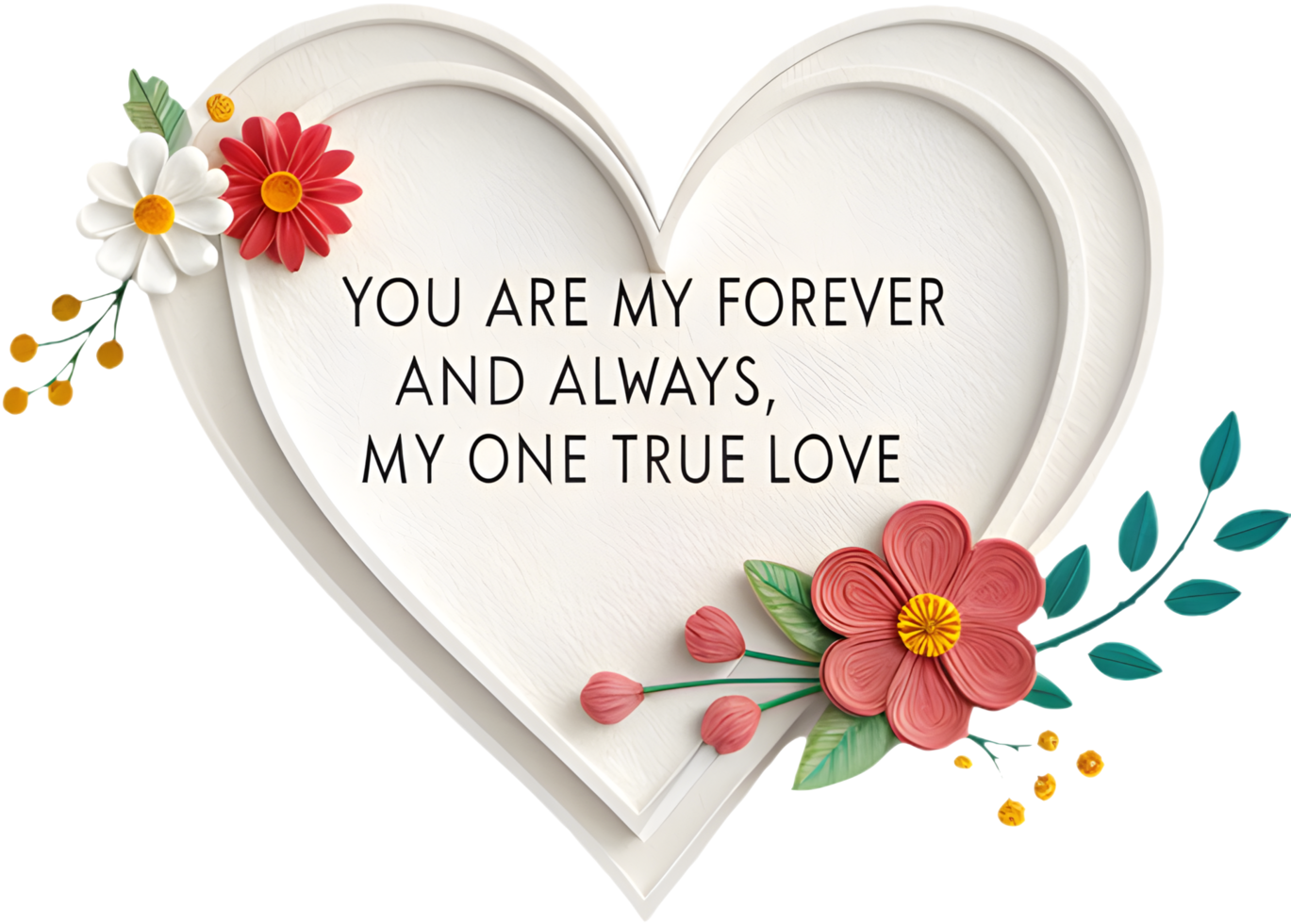 Express Love and Feelings with Heartfelt Message Clipart. . png