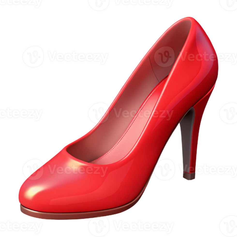 Red High Heel Shoe 3D Render png