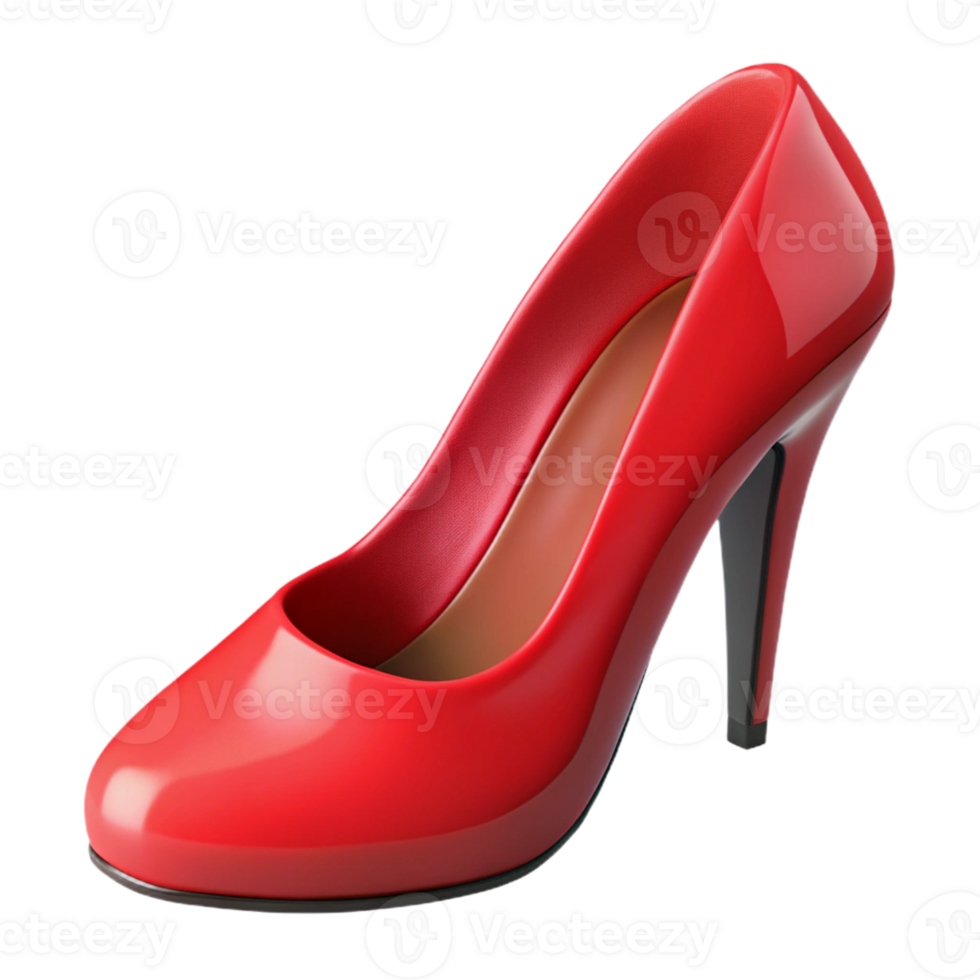 Red High Heel Shoe 3D Render png