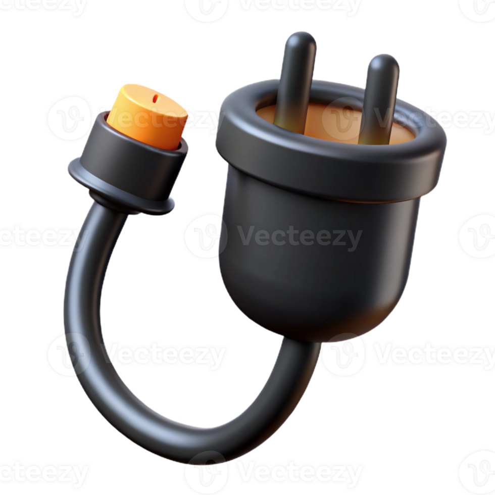 3D Render of Electrical Plug png