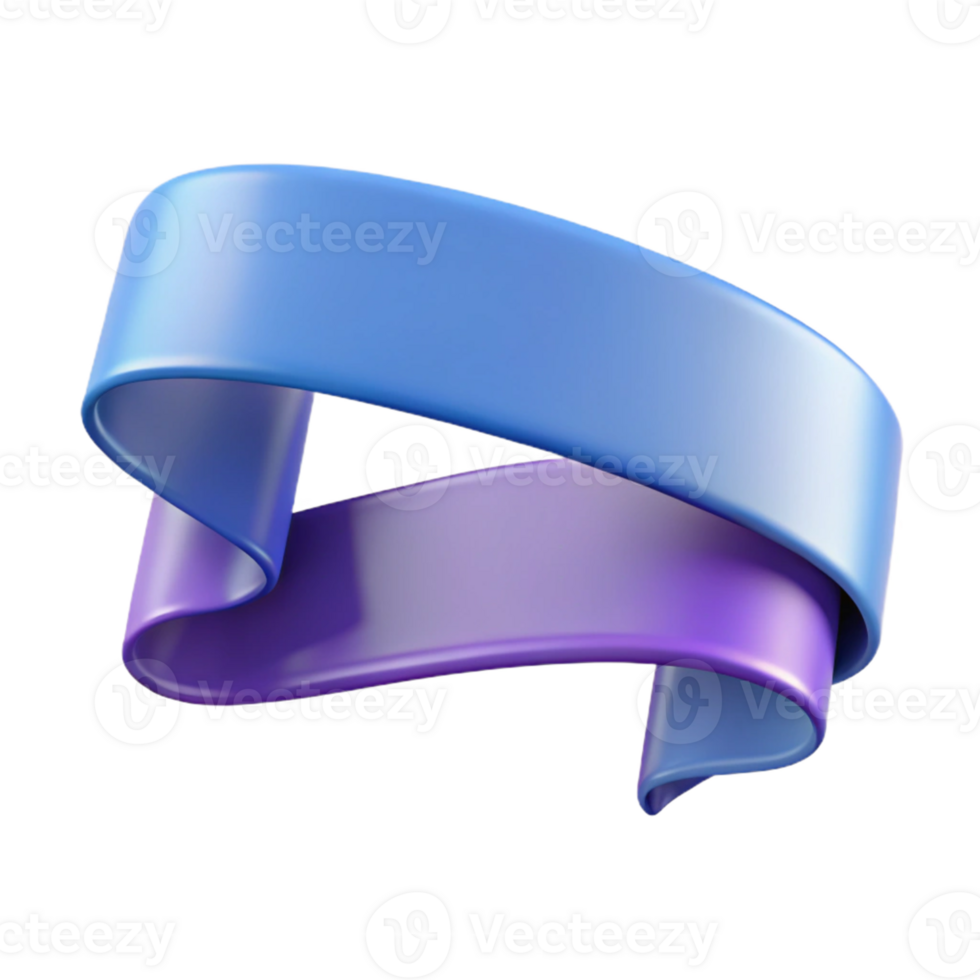 Abstract 3D Purple Blue Ribbon Swirl Background png