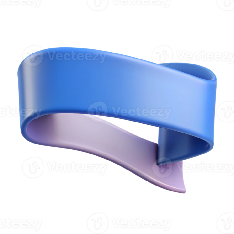 Abstract 3D Blue Purple Ribbon Illustration png