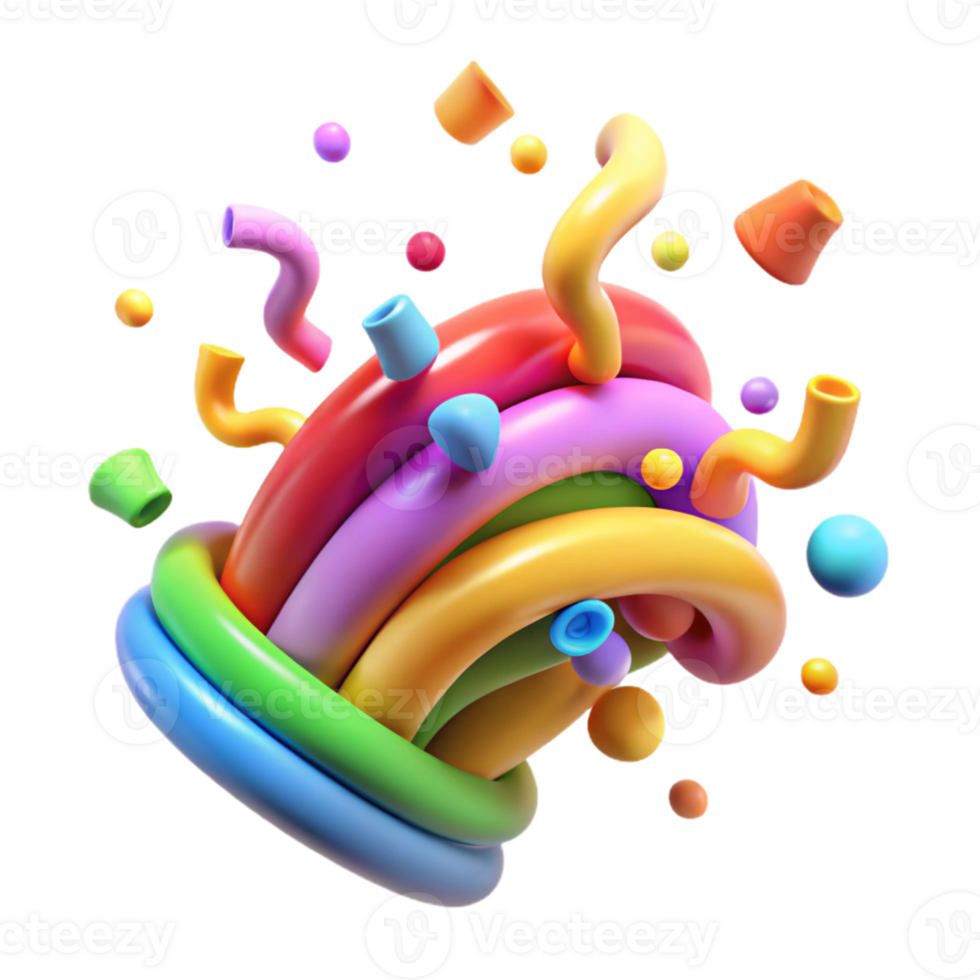 Rainbow 3D Abstract Background png