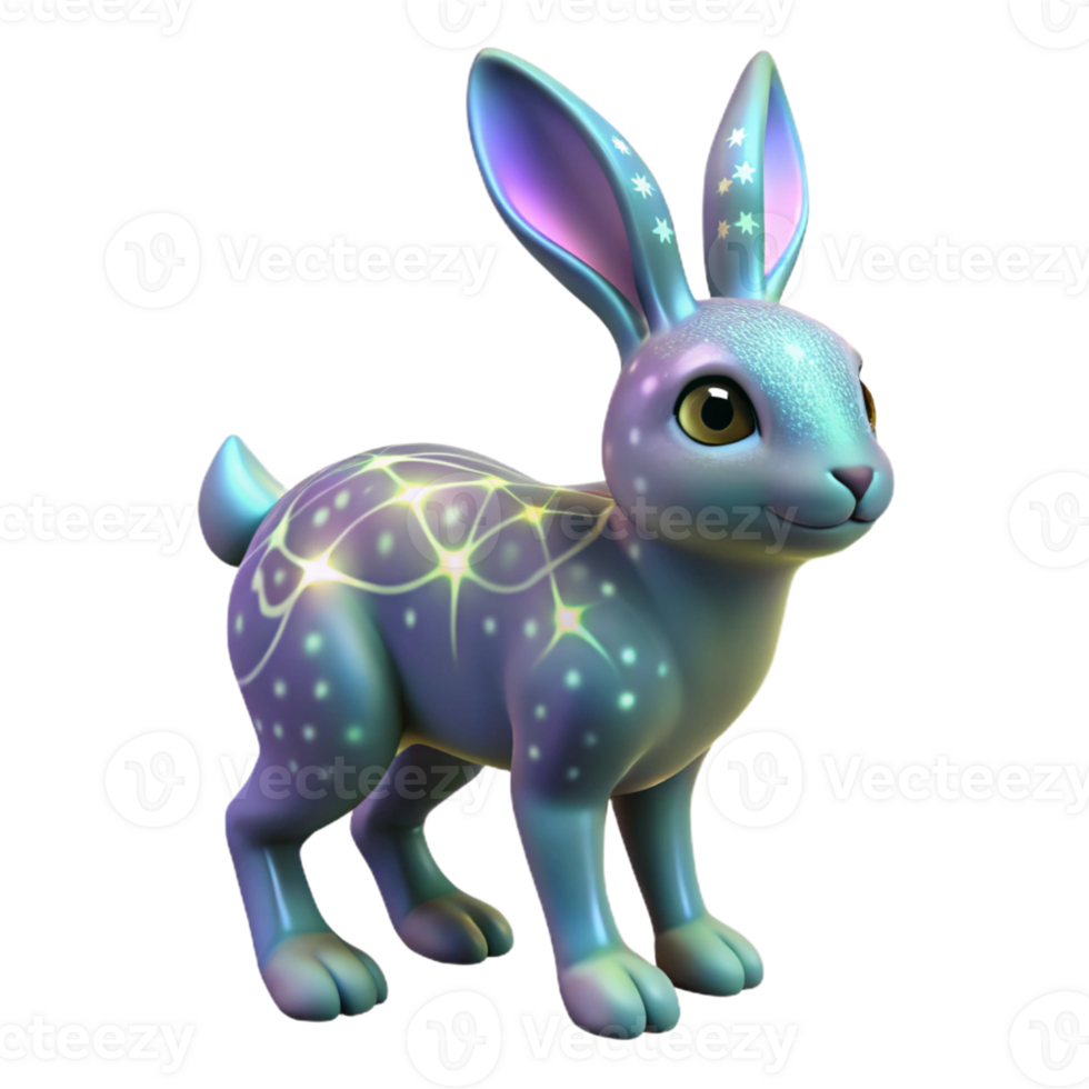 Celestial Rabbit 3D Render png