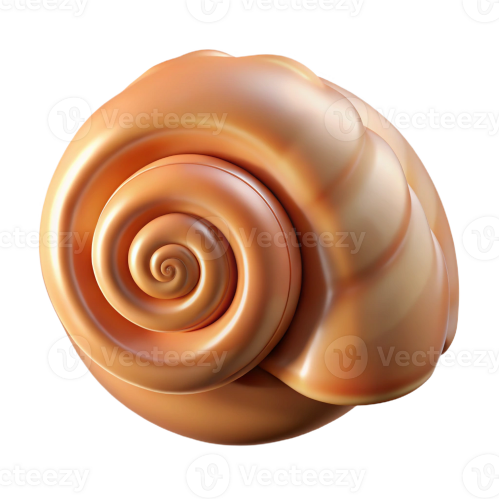 3D Render of a Spiral Shell png