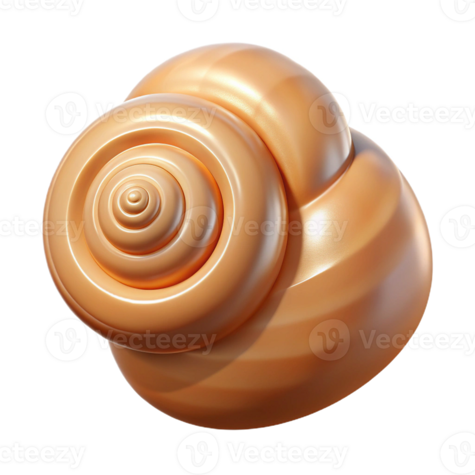 3D Render of a Spiral Shell png
