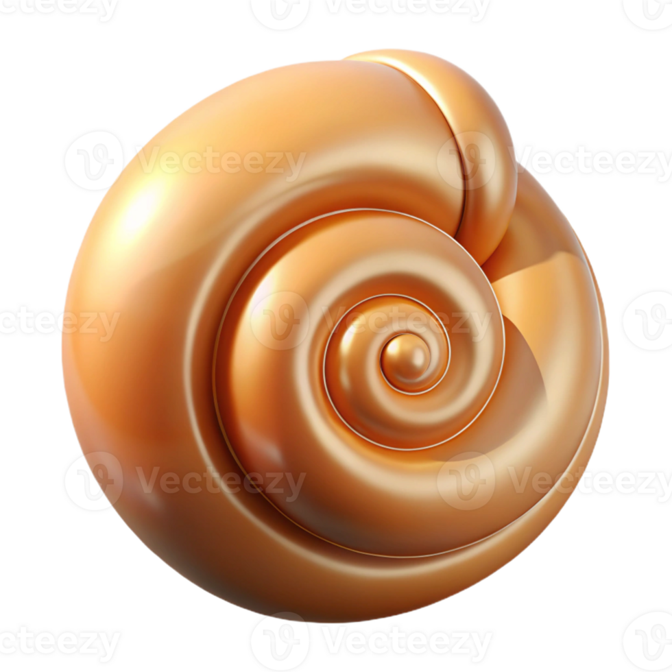 Golden Spiral 3D Render png