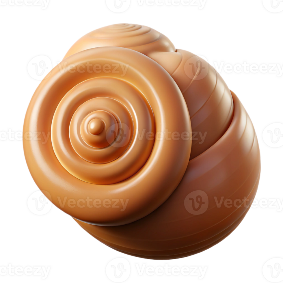 Abstract 3D Render of a Spiral Shell png