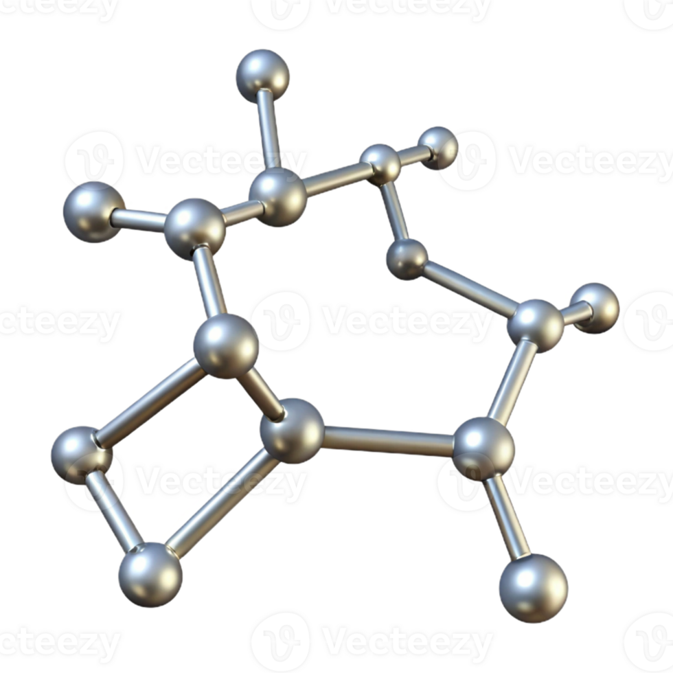 3D Model of a Complex Molecule png