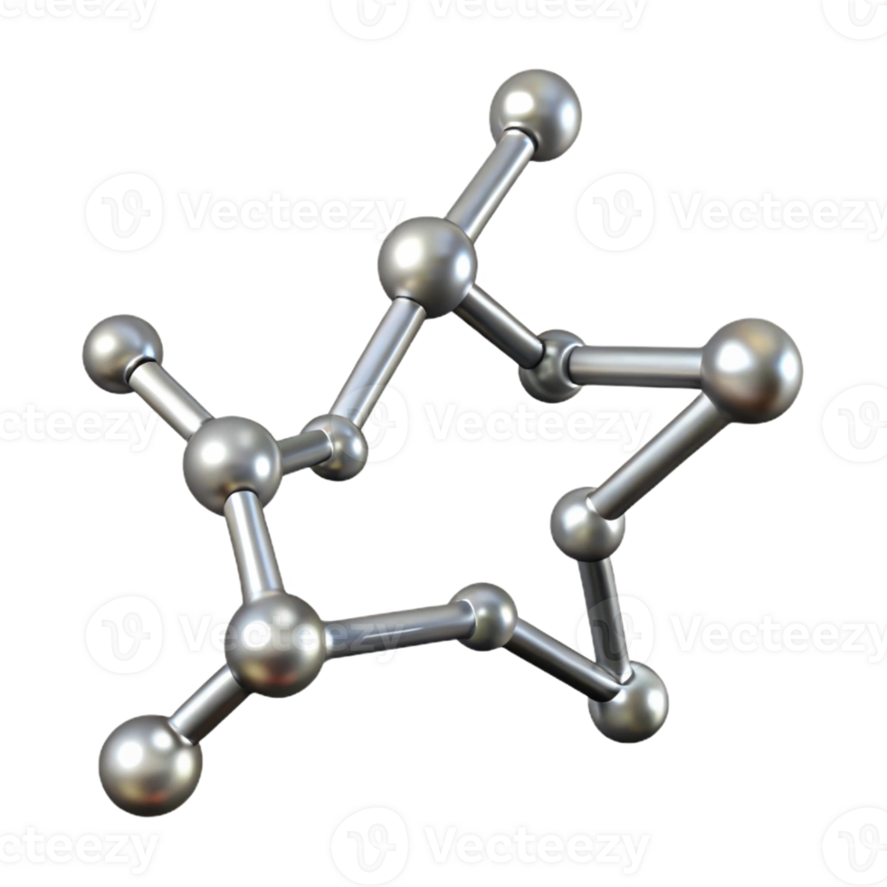 3D Molecular Structure Illustration png