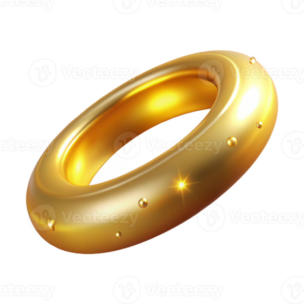 Golden Ring 3D Illustration png