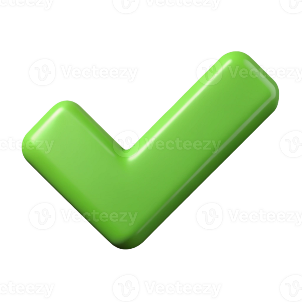 3D Green Checkmark Illustration png